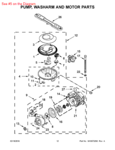 Whirlpool W10463892 Dishwasher Cover