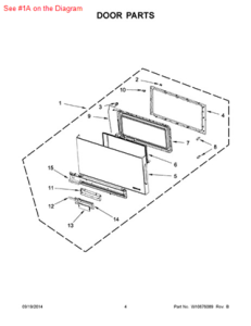 Whirlpool W10666250 Microwave Door