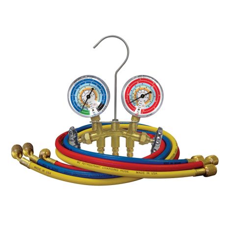 Mastercool 33636 2-Way Brass Manifold Gauge Set