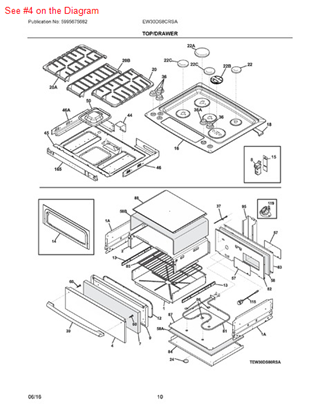 Frigidaire 5304503253 Oven Panel