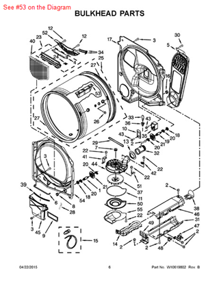 Whirlpool 8563860 Dryer Baffle Drum 