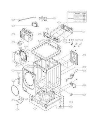 LG AGL72788007 Washer Control Panel Assembly