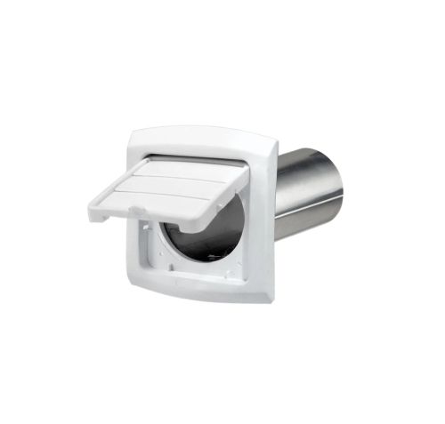 Dundas Jafine Inc. BHLH4WZW Dryer 4" Vent Louvered White Hood EZ Access