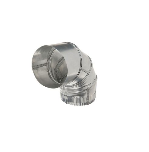 Deflecto Corporation DE904 Dryer Vent Elbow, Adjustable, 4" X 90°, Aluminum