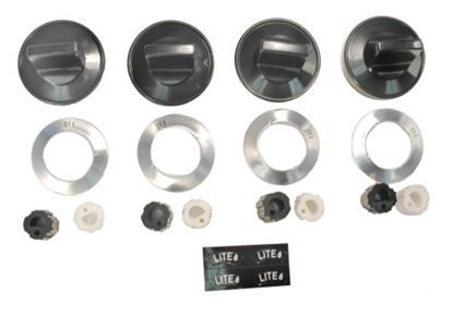 Supco RK200 Gas Range Burner 4 Knob Kit-Black