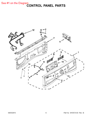 Whirlpool W10594164 Washing Machine Console