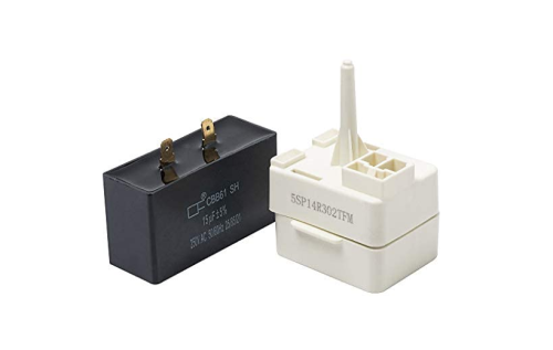 Whirlpool W10613606 Refrigerator Compressor Start Device & Capacitor