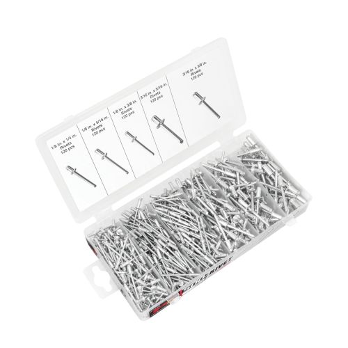 Wilmar Industries W5228 Range Rivet Assortment Set 500-Piece