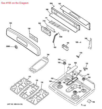 General Electric WB27K10245 Range Control Oven T011