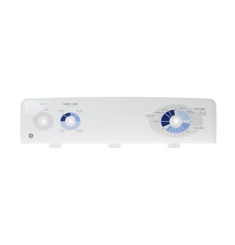 General Electric WE19M1493 Dryer Control Backsplash Assembly White 