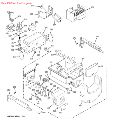 General Electric WR72X10170 Refrigerator Glide Bracket Rh