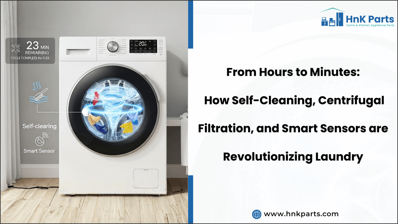 From Hours to Minutes How Self-Cleaning, Centrifugal Filtration, and Smart Sensors Are Revolutionizing Laundry_HnKParts