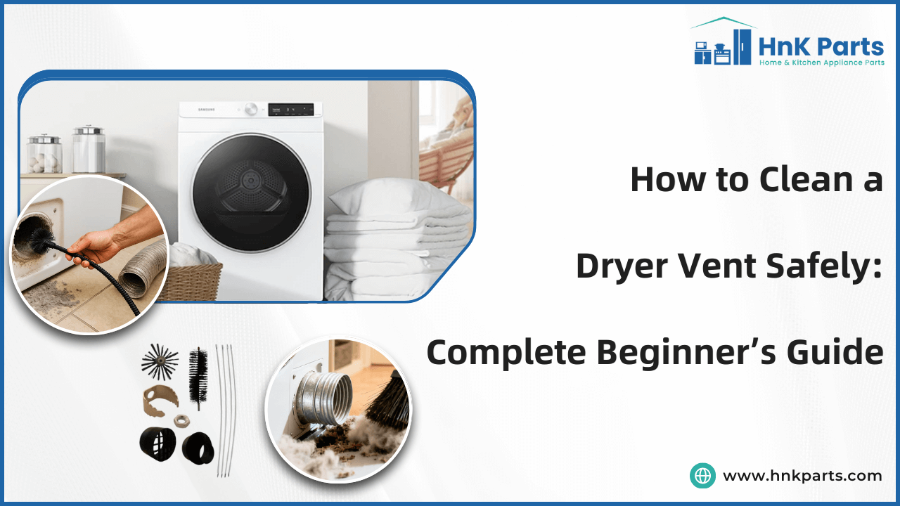 How to Clean a Dryer Vent Safely: Complete Beginner’s Guide-HnK Parts