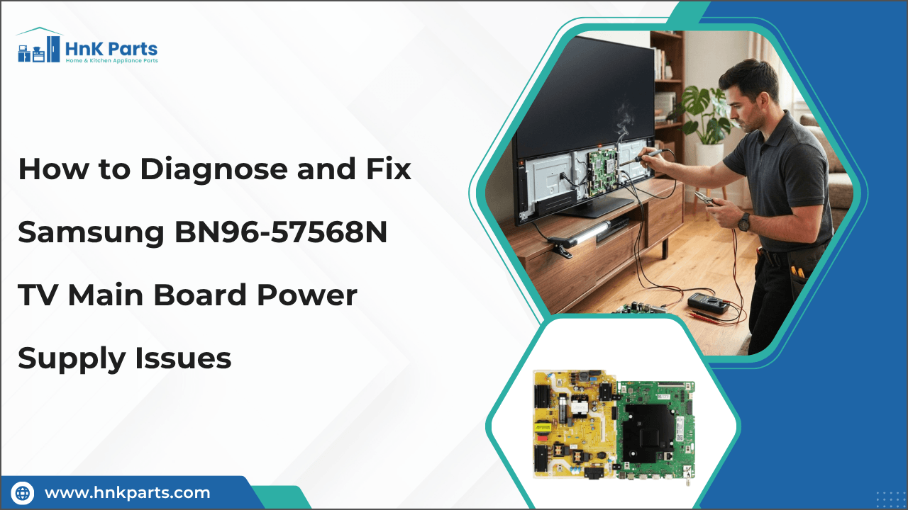 How to Diagnose and Fix Samsung BN96-57568N TV Main Board Power Supply Issues-HnK Parts