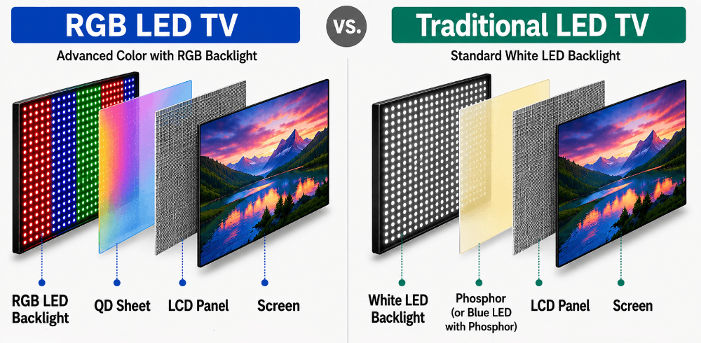 RGB LED vs. Traditional LED TVs