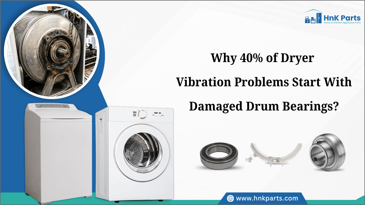 Why 40% of Dryer Vibration Problems Start With Damaged Drum Bearings?-HnKParts