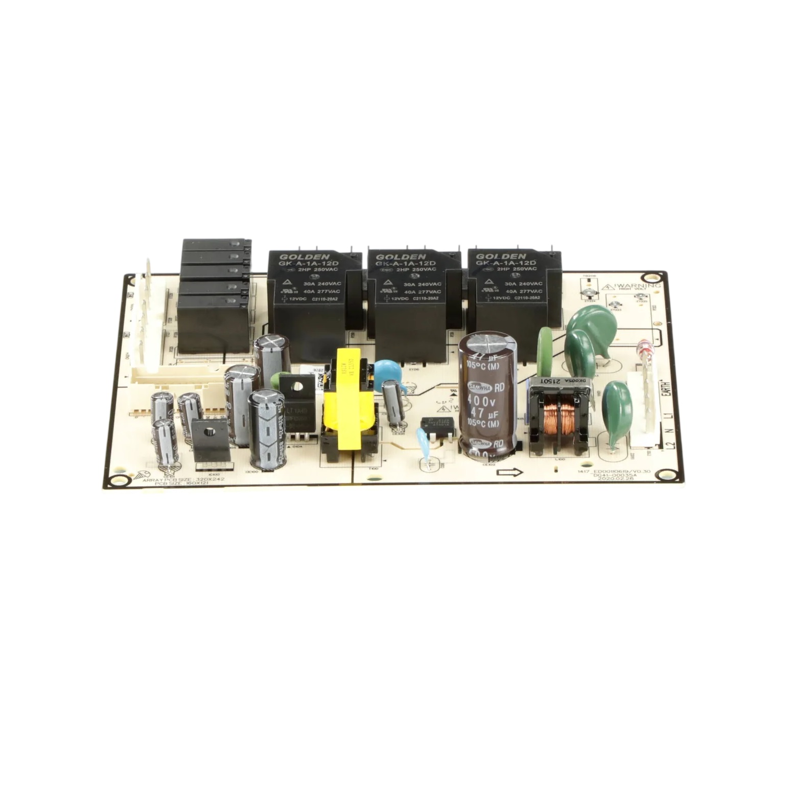 Samsung DC92-01996B Dryer Display PCB Assembly